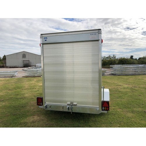 Blue Line 8' x 5' x 6' Trailer Single Axle, Braked, Roller Shutter, 1300kg