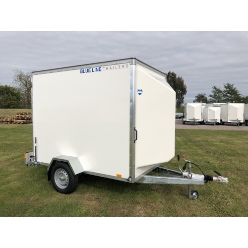 Blue Line 8' x 5' x 6' Trailer Single Axle, Braked, Roller Shutter, 1300kg